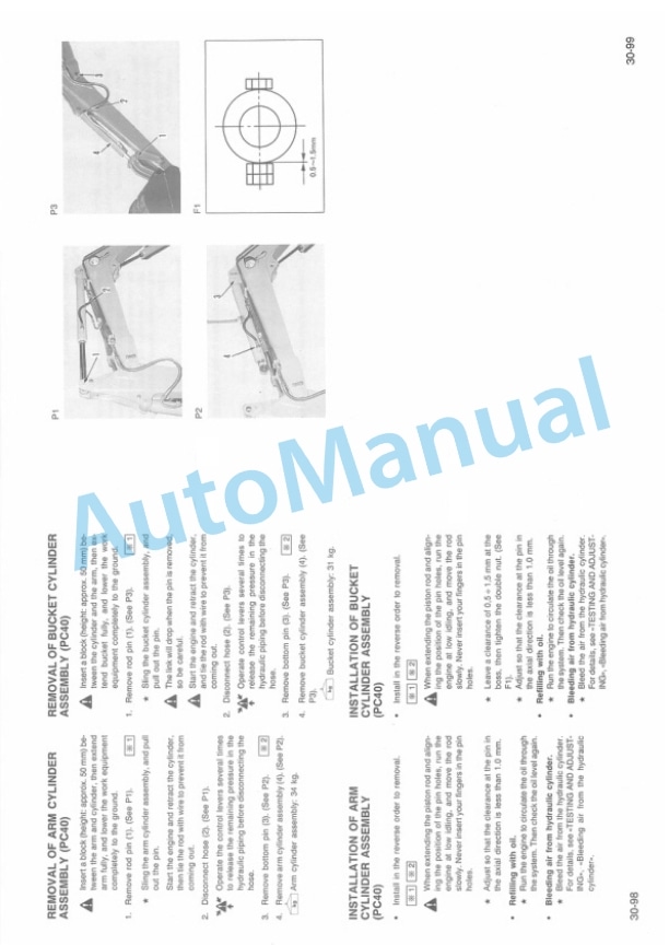 Komatsu PC40-6F Hydraulic Excavator Shop Manual JEBM000500-5