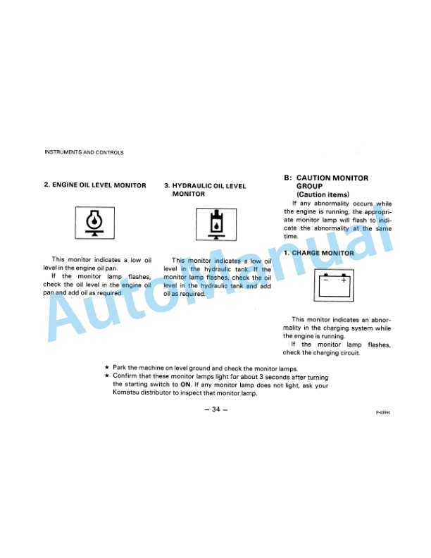 Komatsu PC400-3, PC400LC-3 Hydraulic Excavator Operation and Maintenance Manual SEAM02080305-2