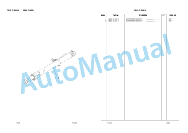 Komatsu PC400-6 Hydraulic Excavator Parts Manual LEPBP40601-5