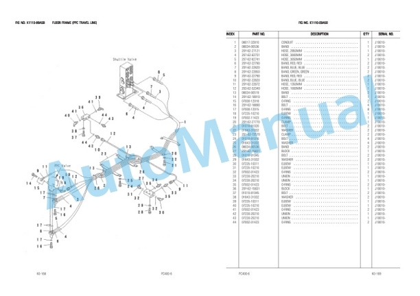 Komatsu PC400-6 Parts Book LEPBP40600-4