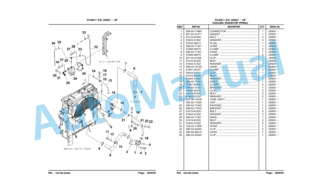 Komatsu PC400-7 Hydraulic Excavator Parts Manual LEPBP40700-2