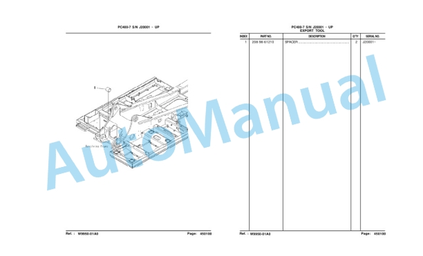 Komatsu PC400-7 Hydraulic Excavator Parts Manual LEPBP40700-5