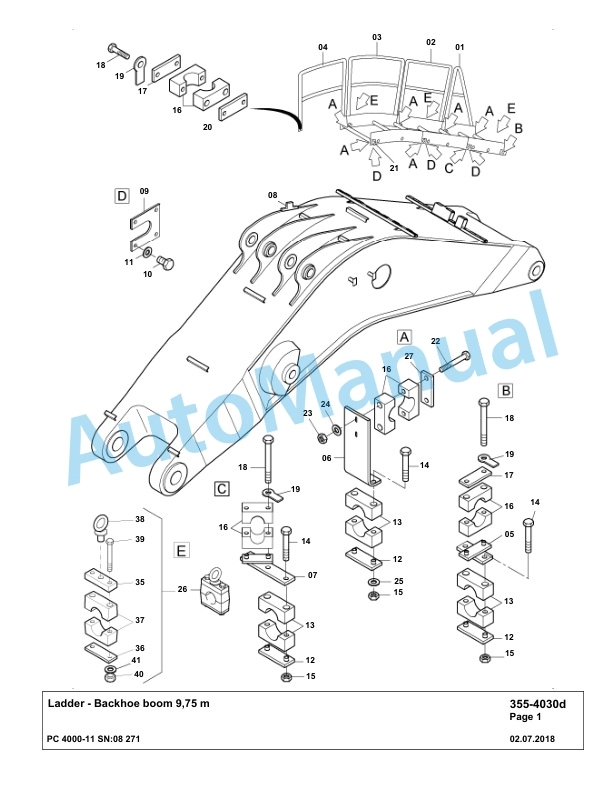 Komatsu PC4000-11 Hydraulic Excavator Parts Manual G08271-2