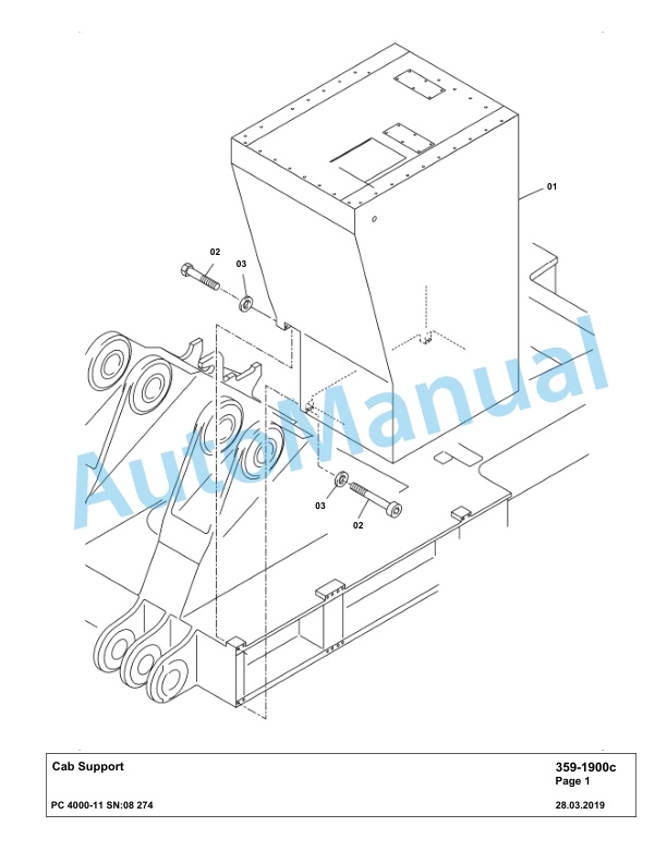 Komatsu PC4000-11 Hydraulic Excavator Parts Manual G08274-3