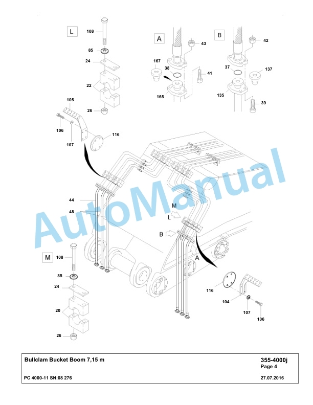 Komatsu PC4000-11 Hydraulic Excavator Parts Manual G08276-2