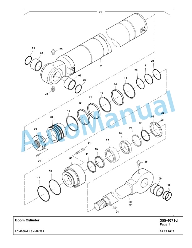 Komatsu PC4000-11 Hydraulic Excavator Parts Manual G08282-2