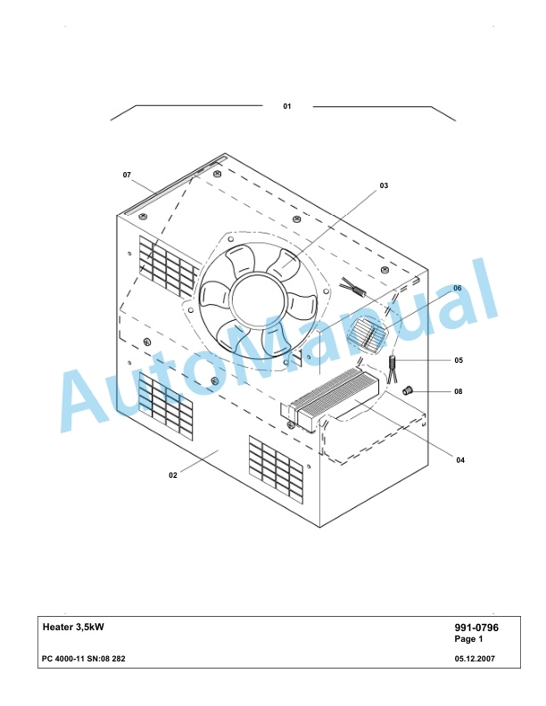 Komatsu PC4000-11 Hydraulic Excavator Parts Manual G08282-5