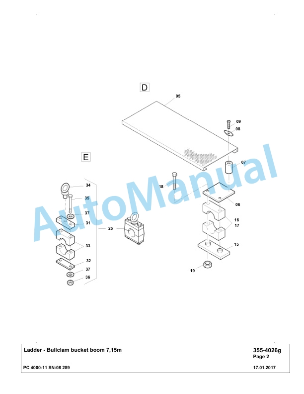 Komatsu PC4000-11 Hydraulic Excavator Parts Manual G08289-2