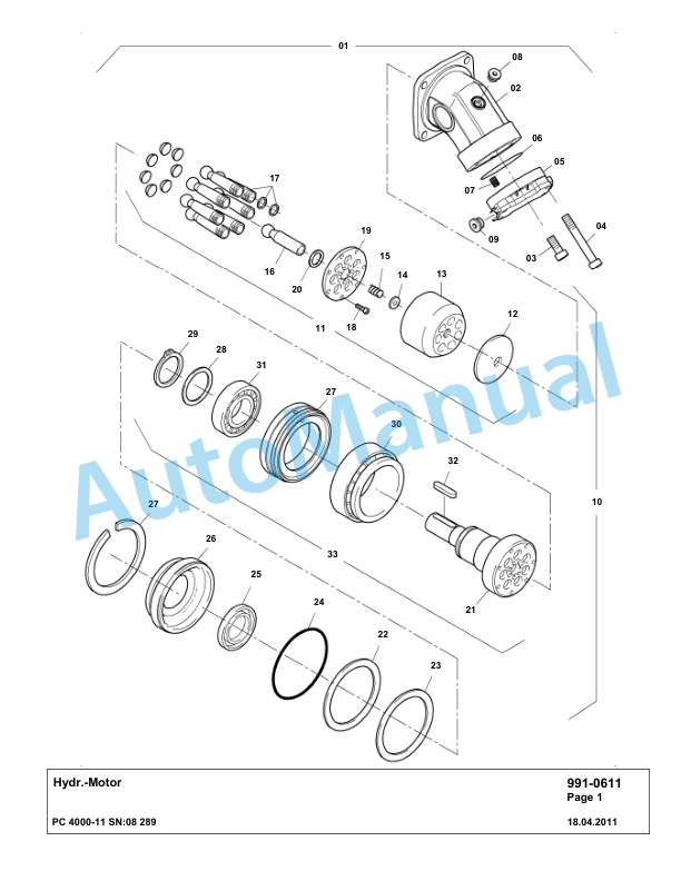 Komatsu PC4000-11 Hydraulic Excavator Parts Manual G08289-5