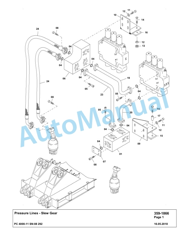 Komatsu PC4000-11 Hydraulic Excavator Parts Manual G08292-3