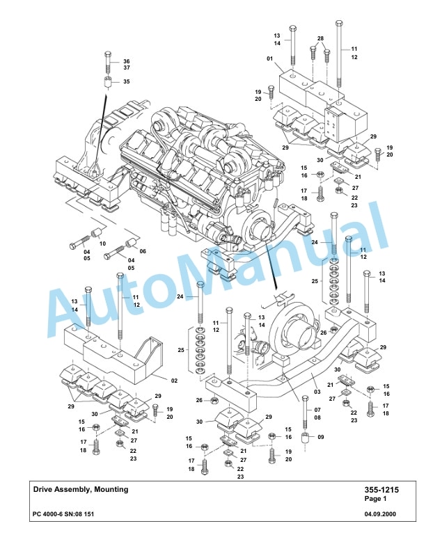 Komatsu PC4000-6 Hydraulic Excavator Parts Manual G08151-2