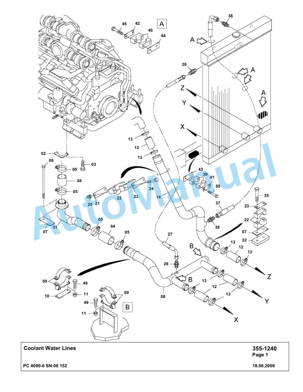Komatsu PC4000-6 Hydraulic Excavator Parts Manual G08152-2