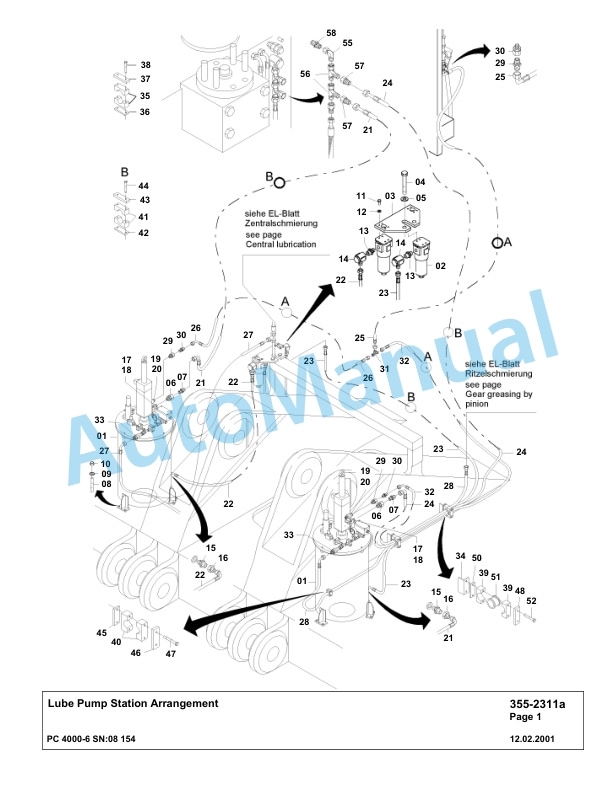 Komatsu PC4000-6 Hydraulic Excavator Parts Manual G08154-4