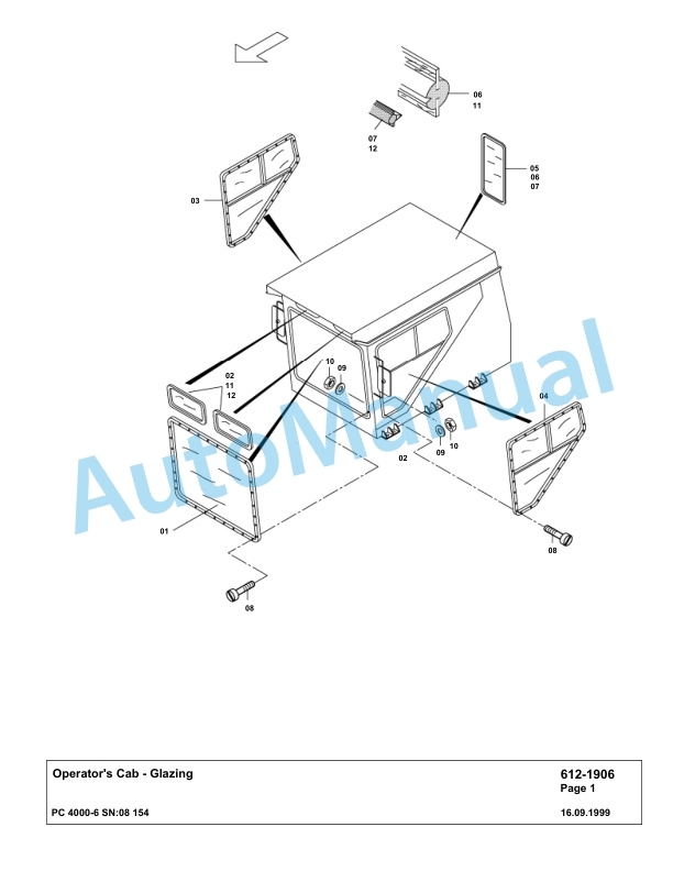 Komatsu PC4000-6 Hydraulic Excavator Parts Manual G08154-5