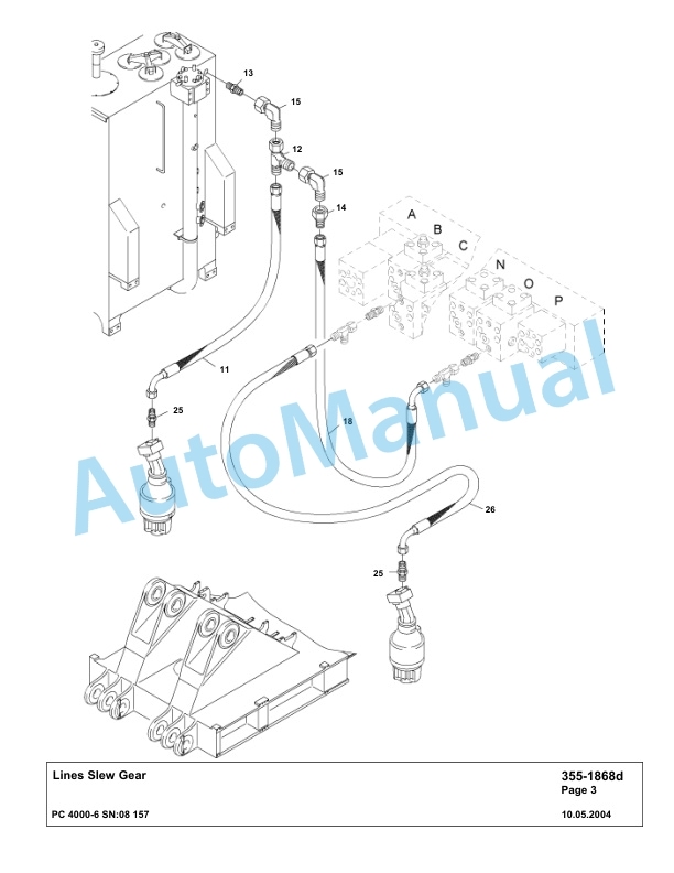 Komatsu PC4000-6 Hydraulic Excavator Parts Manual G08157-3