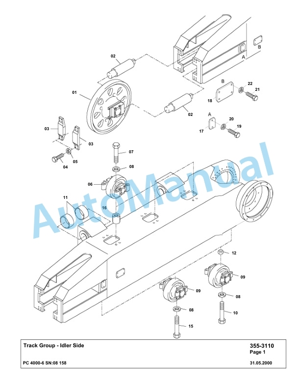 Komatsu PC4000-6 Hydraulic Excavator Parts Manual G08158-4