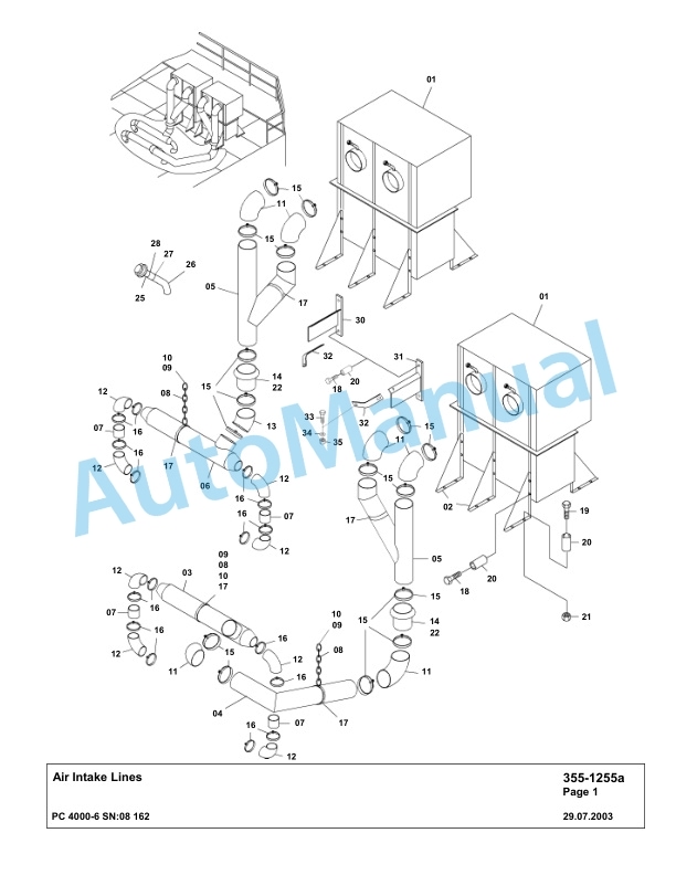 Komatsu PC4000-6 Hydraulic Excavator Parts Manual G08162-2