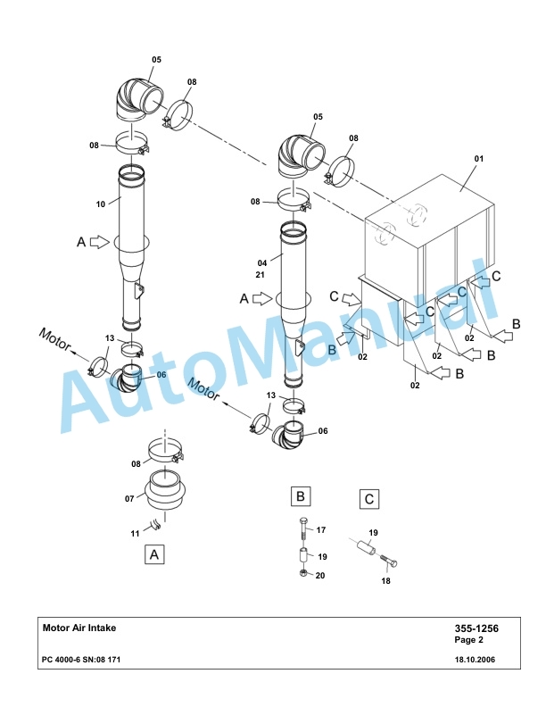 Komatsu PC4000-6 Hydraulic Excavator Parts Manual G08171-2