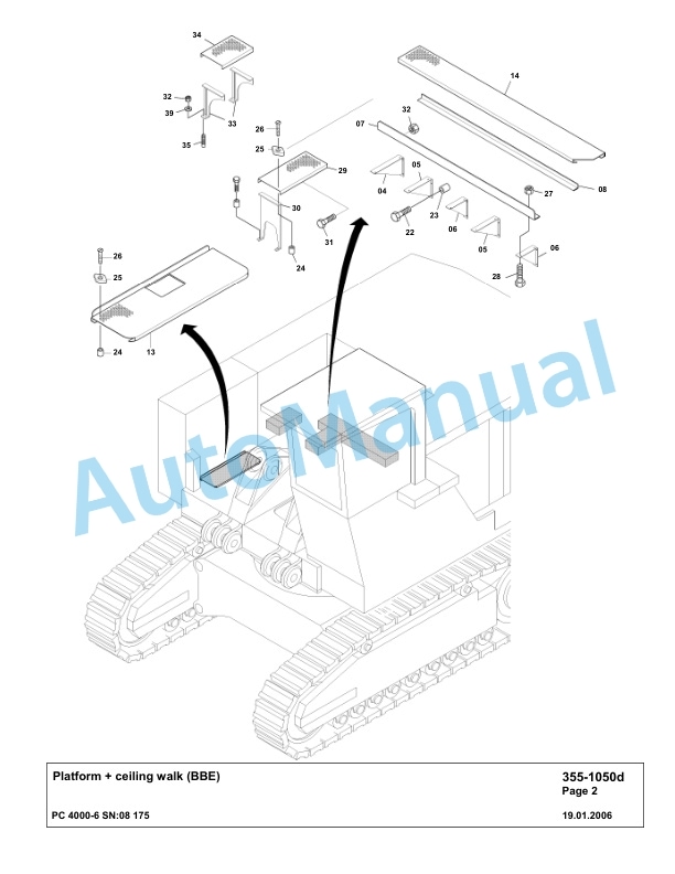 Komatsu PC4000-6 Hydraulic Excavator Parts Manual G08175-3