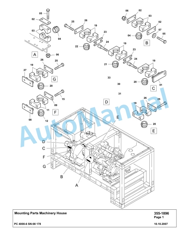 Komatsu PC4000-6 Hydraulic Excavator Parts Manual G08178-3