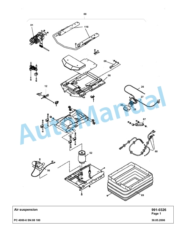 Komatsu PC4000-6 Hydraulic Excavator Parts Manual G08180-5