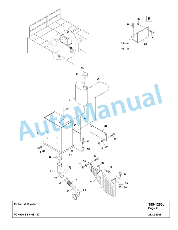 Komatsu PC4000-6 Hydraulic Excavator Parts Manual G08182-2