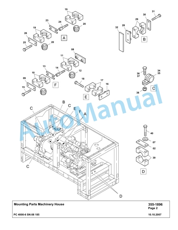 Komatsu PC4000-6 Hydraulic Excavator Parts Manual G08185-3
