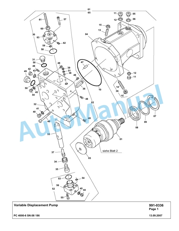 Komatsu PC4000-6 Hydraulic Excavator Parts Manual G08186-5
