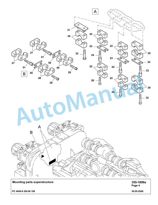 Komatsu PC4000-6 Hydraulic Excavator Parts Manual G08188-3