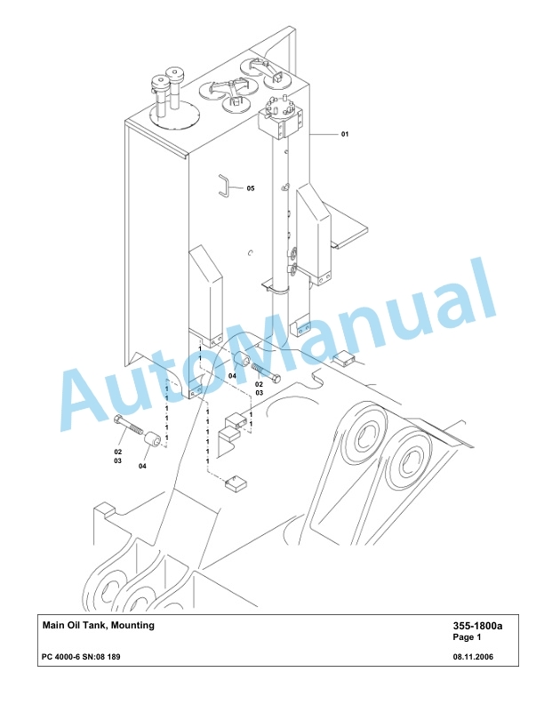 Komatsu PC4000-6 Hydraulic Excavator Parts Manual G08189-2
