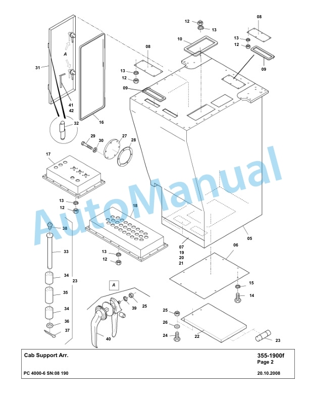 Komatsu PC4000-6 Hydraulic Excavator Parts Manual G08190-3