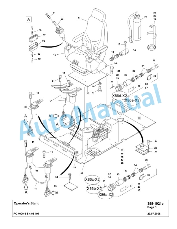 Komatsu PC4000-6 Hydraulic Excavator Parts Manual G08191-3