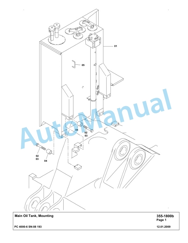 Komatsu PC4000-6 Hydraulic Excavator Parts Manual G08193-2