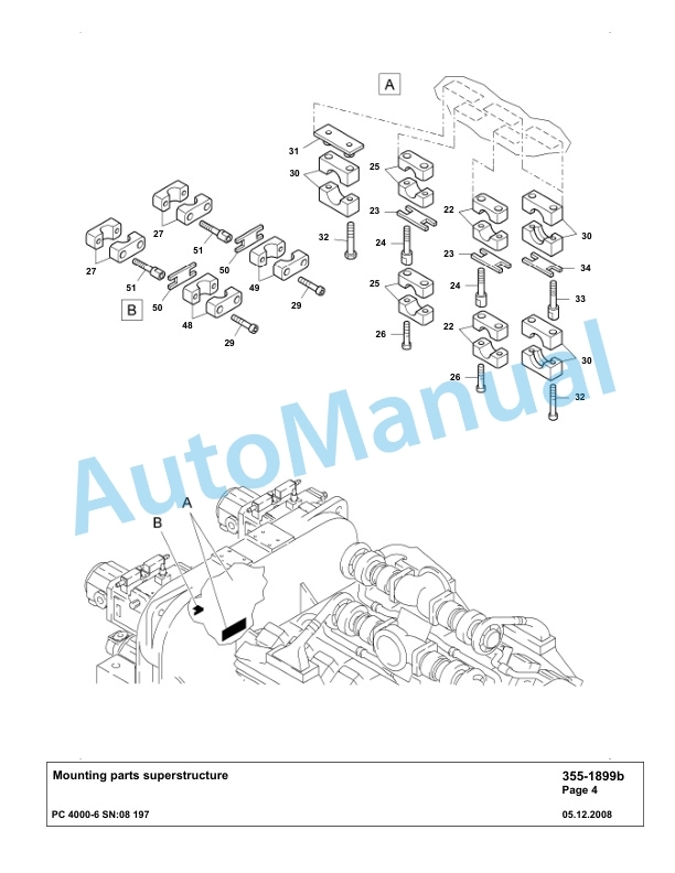Komatsu PC4000-6 Hydraulic Excavator Parts Manual G08197-3