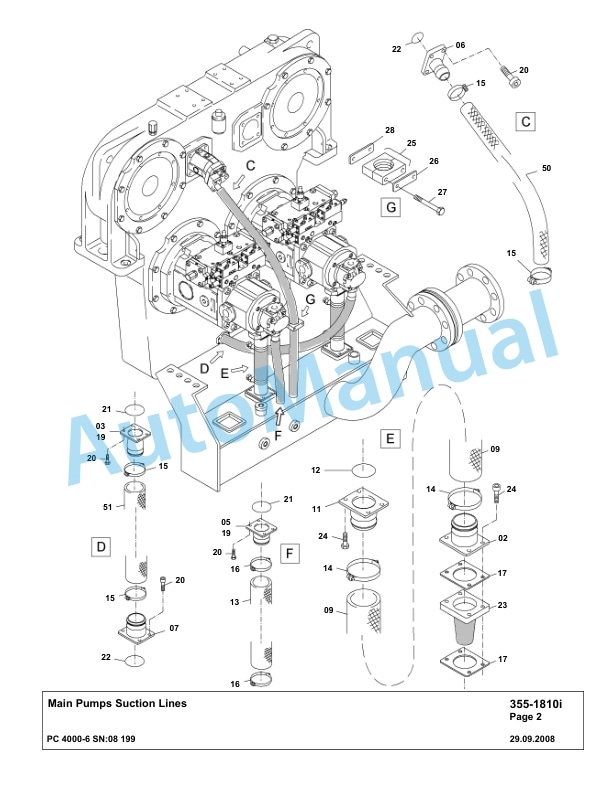 Komatsu PC4000-6 Hydraulic Excavator Parts Manual G08199-2