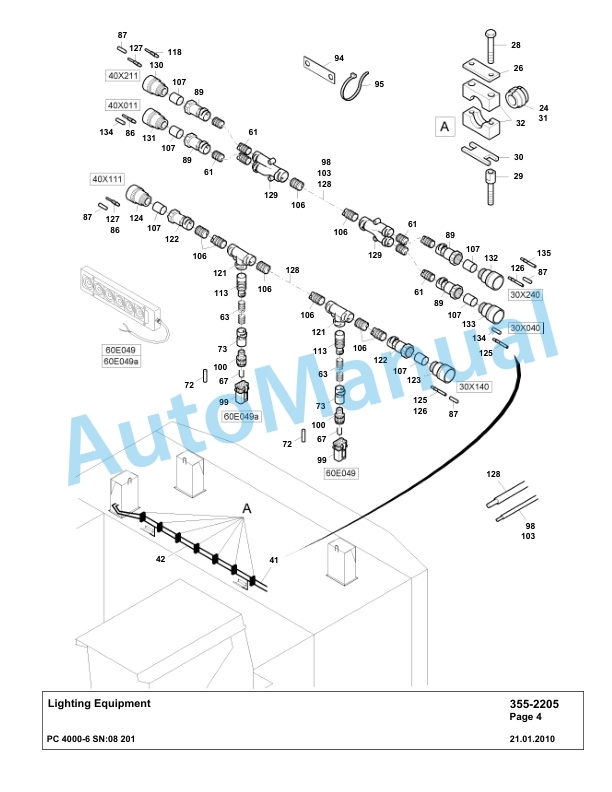 Komatsu PC4000-6 Hydraulic Excavator Parts Manual G08201-3