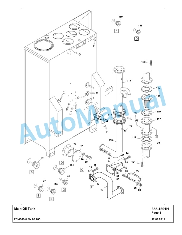 Komatsu PC4000-6 Hydraulic Excavator Parts Manual G08205-2