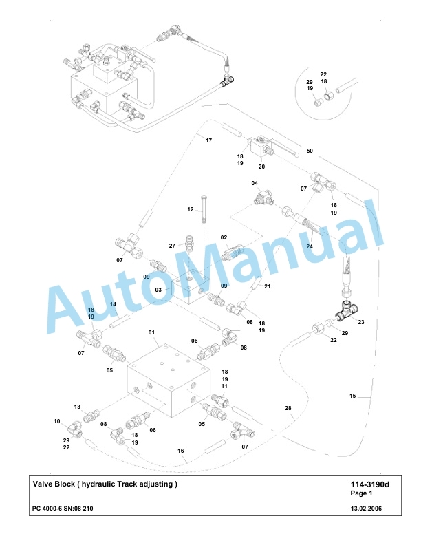 Komatsu PC4000-6 Hydraulic Excavator Parts Manual G08210-2