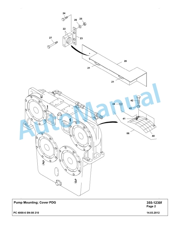 Komatsu PC4000-6 Hydraulic Excavator Parts Manual G08210-3
