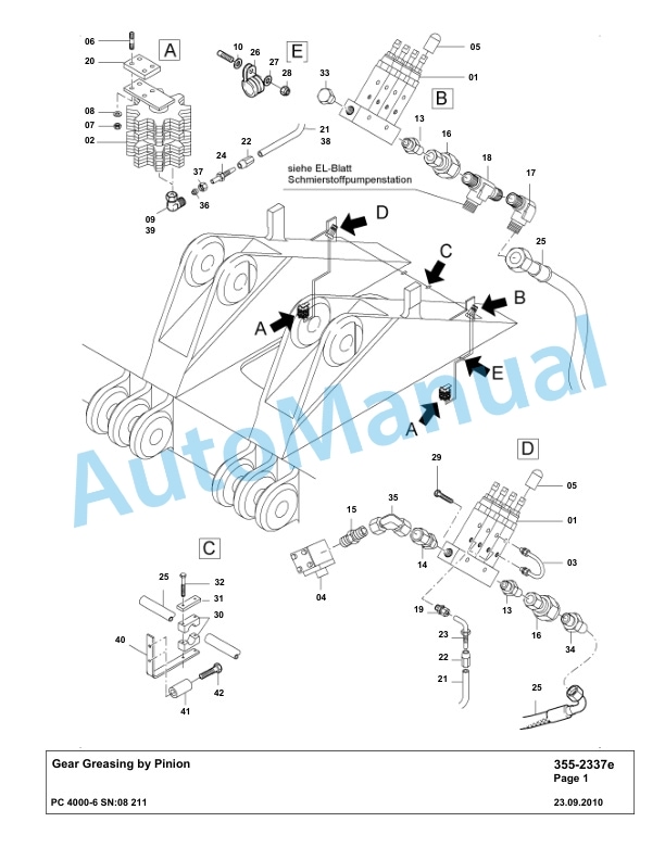 Komatsu PC4000-6 Hydraulic Excavator Parts Manual G08211-4