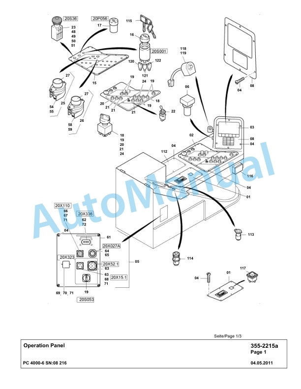 Komatsu PC4000-6 Hydraulic Excavator Parts Manual G08216-3