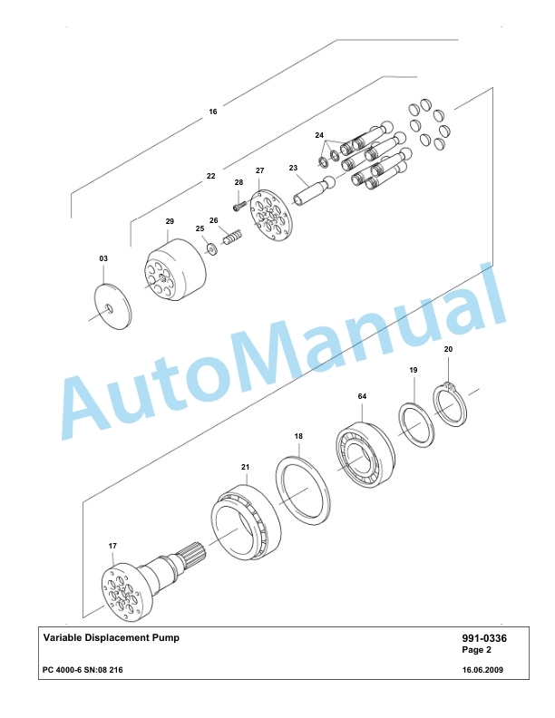Komatsu PC4000-6 Hydraulic Excavator Parts Manual G08216-5