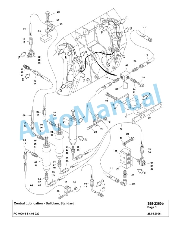 Komatsu PC4000-6 Hydraulic Excavator Parts Manual G08220-4