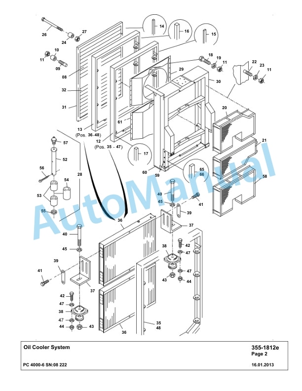 Komatsu PC4000-6 Hydraulic Excavator Parts Manual G08222-2