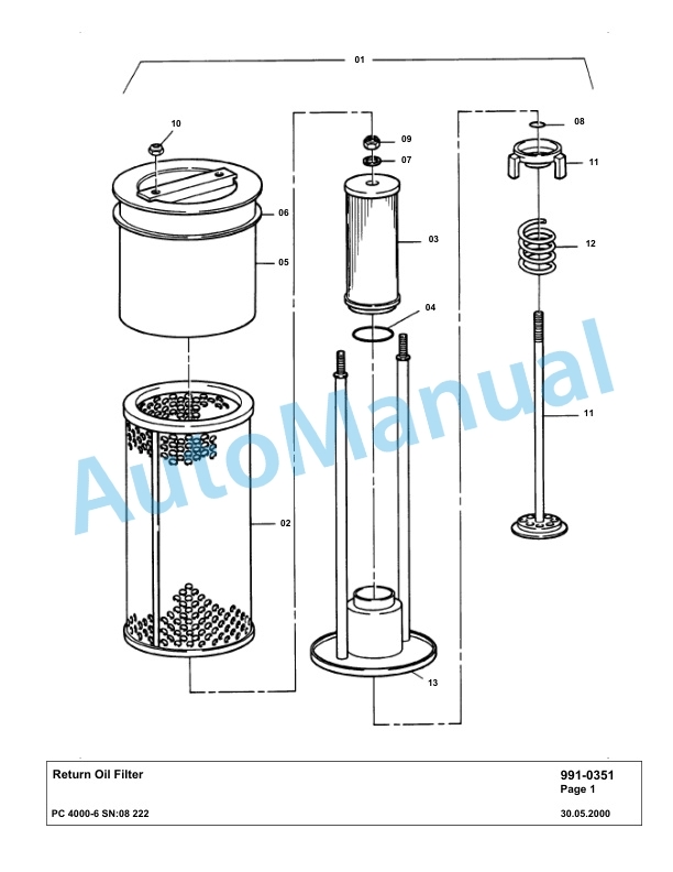 Komatsu PC4000-6 Hydraulic Excavator Parts Manual G08222-5