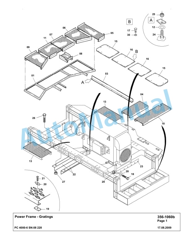 Komatsu PC4000-6 Hydraulic Excavator Parts Manual G08228-3