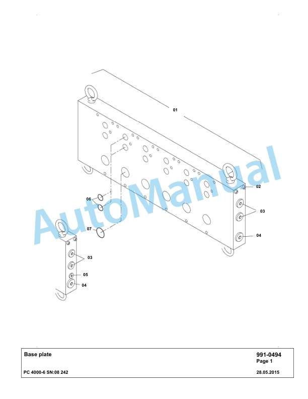 Komatsu PC4000-6 Hydraulic Excavator Parts Manual G08242-5