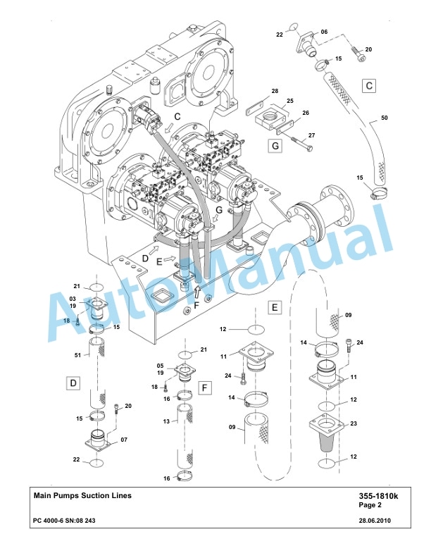 Komatsu PC4000-6 Hydraulic Excavator Parts Manual G08243-2