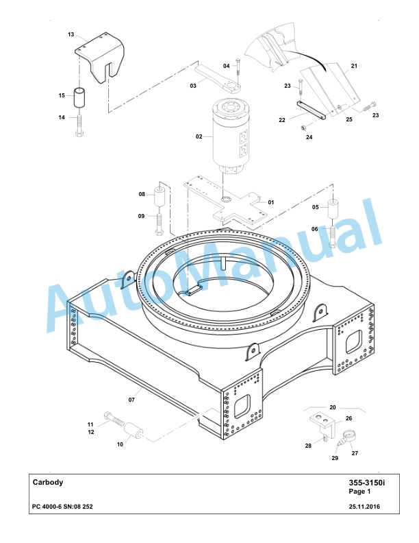 Komatsu PC4000-6 Hydraulic Excavator Parts Manual G08252-2