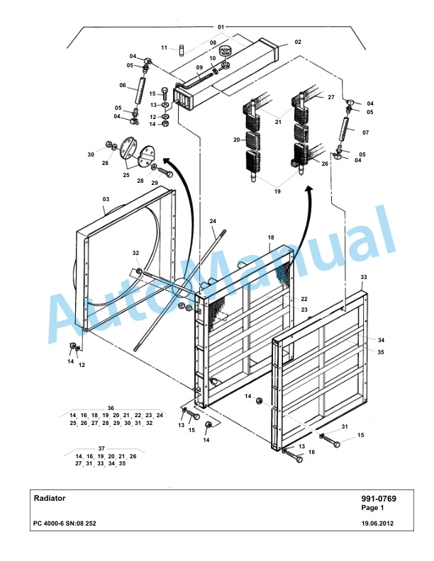 Komatsu PC4000-6 Hydraulic Excavator Parts Manual G08252-5
